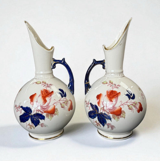 Pair Of Antique Ewers Possibly Mason