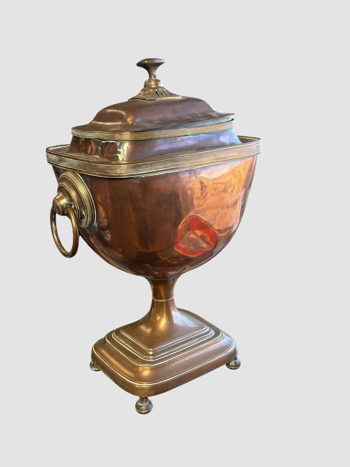 Antique Copper and Brass Samovar Traditional Tea Urn Decorative Collectible
