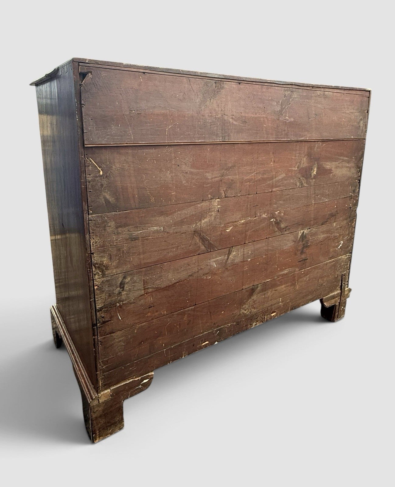 Antique Georgian Mahogany Chest of Drawers 2 Over 3 Brass Handles