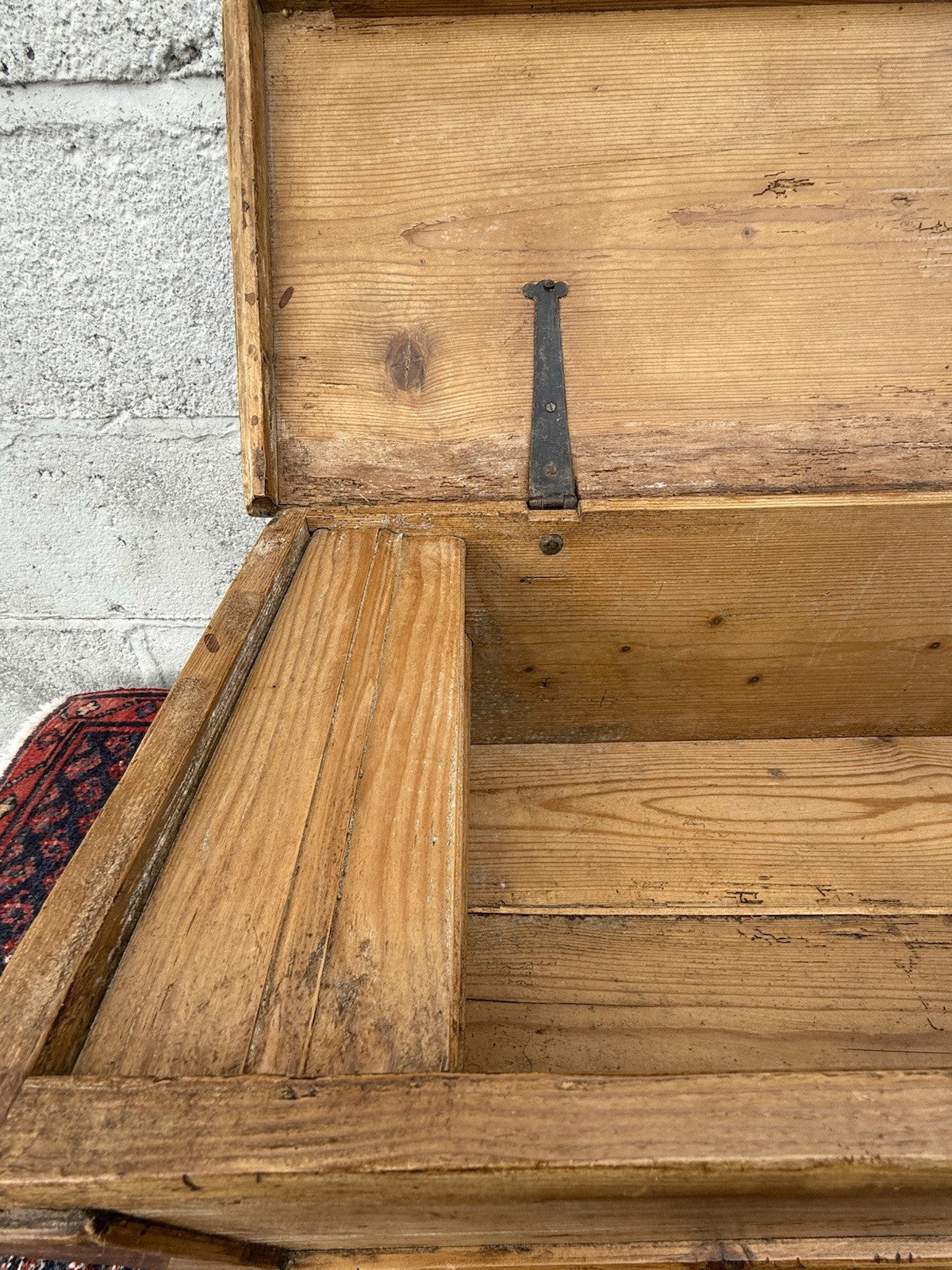 Antique Pine Blanket Box Musket Chest Gun Case 