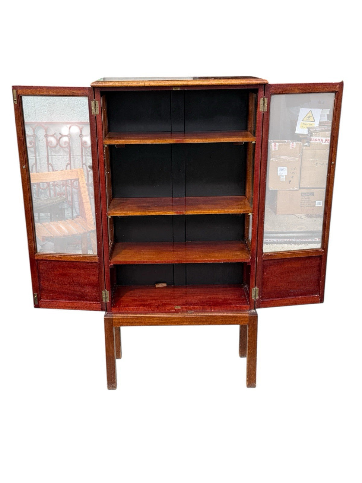 Antique Mahogany Display Cabinet 