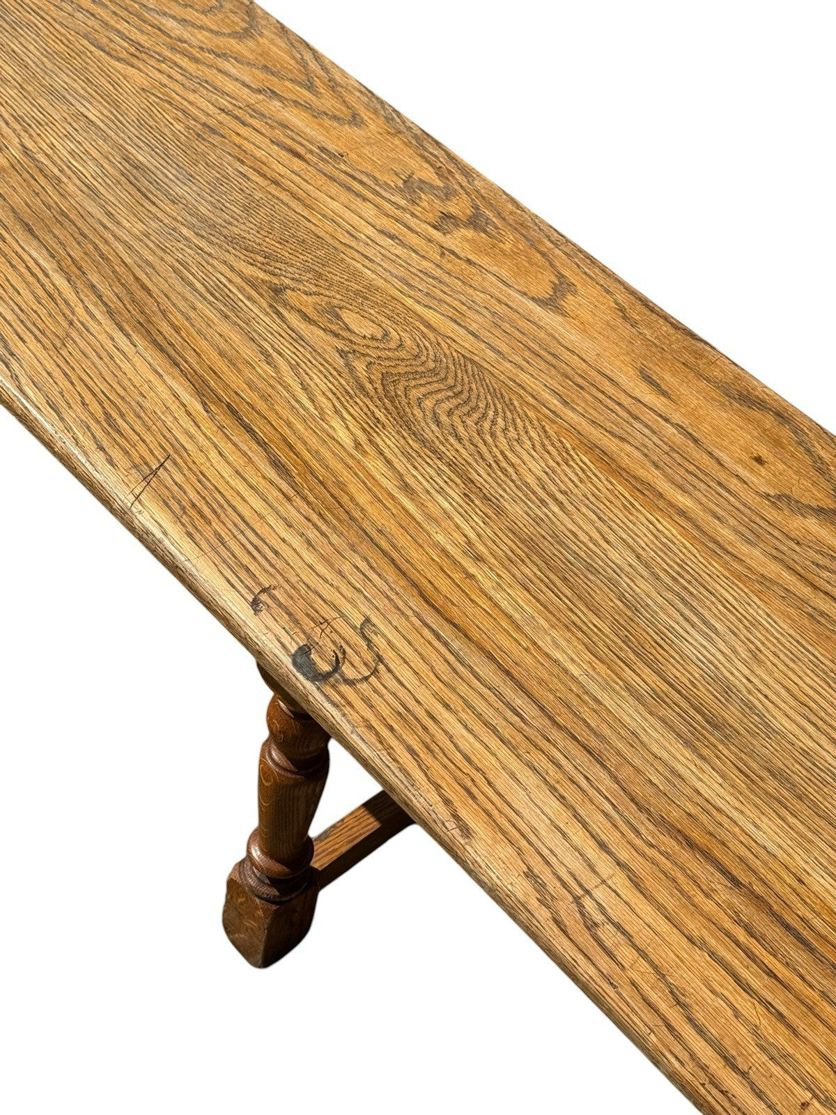 Antique Oak Farmhouse Bench Hall Pew Settle Seat Rustic 8ft