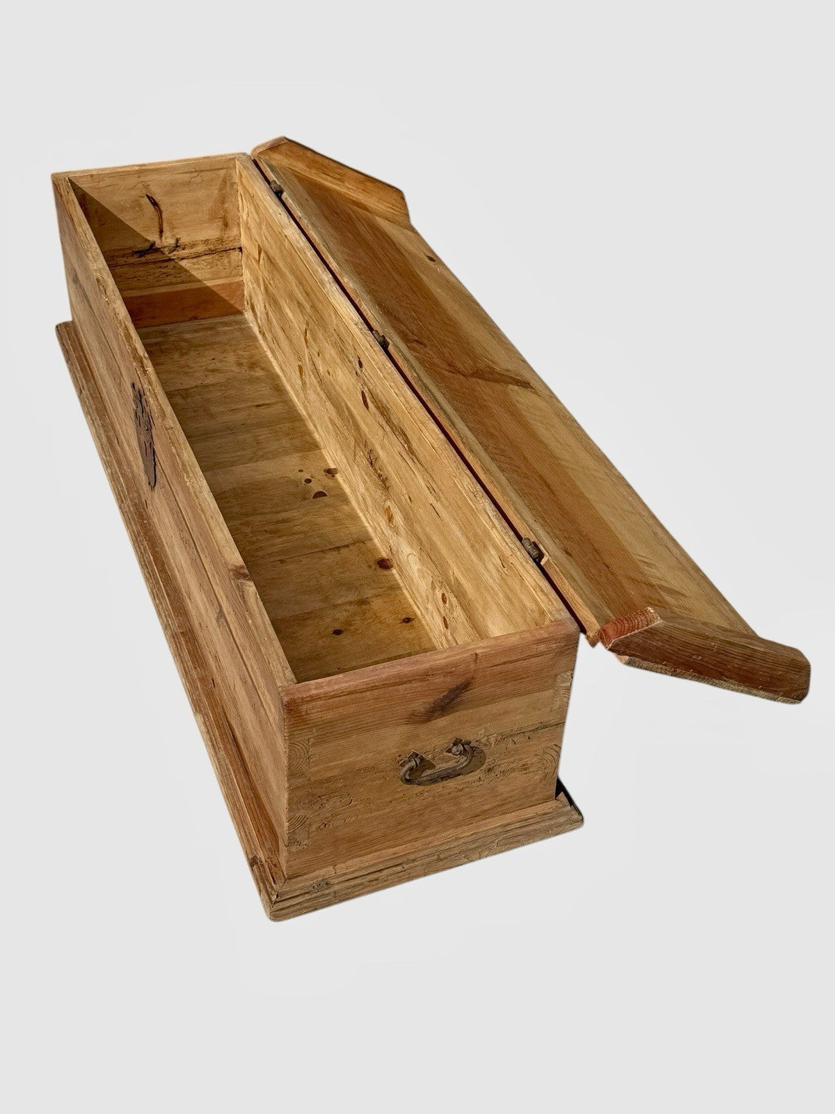 Antique Pine Large Chest Storage Trunk Rustic Blanket Box Coffee Table UK