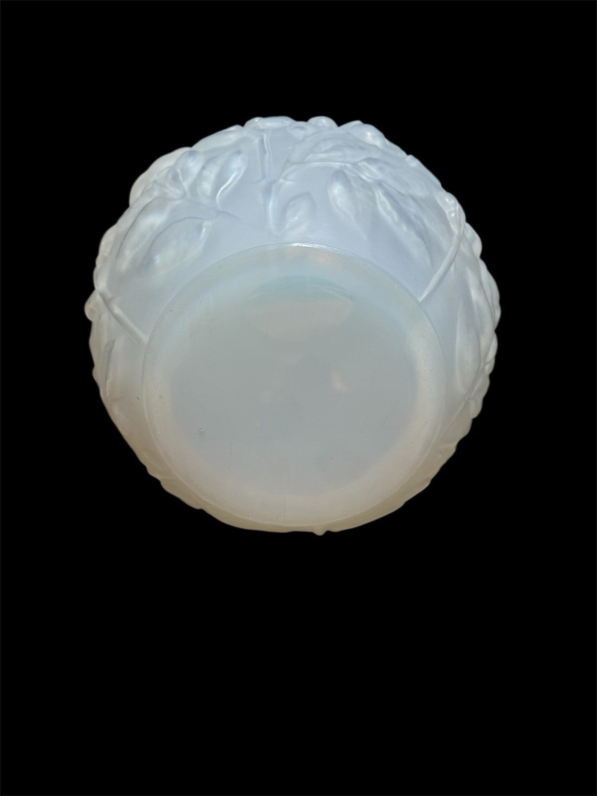  Vintage 1930's VERLYS Opalescent Glass 7.5" ROSES Vase