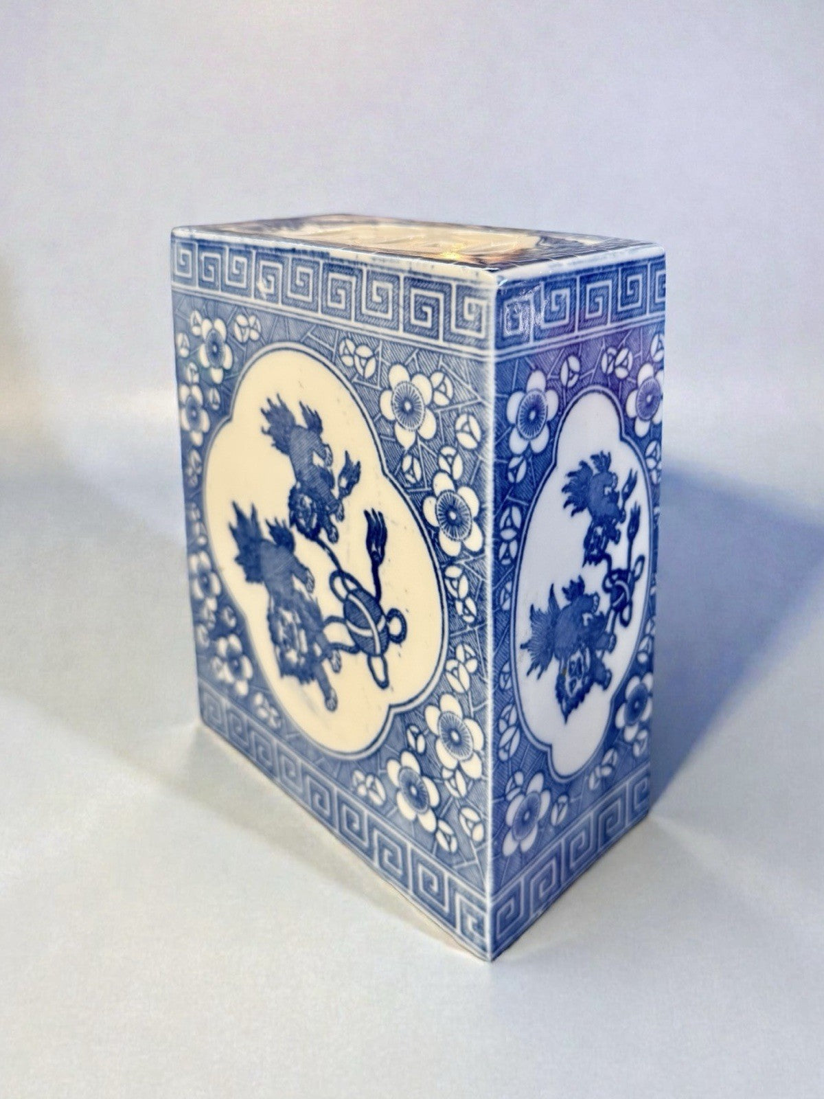 Vintage Blue & White Opium Pillow Chinese Porcelain Headrest