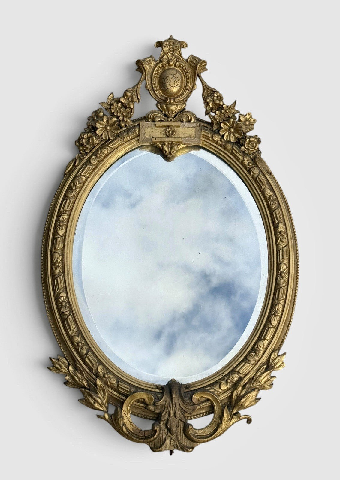 Antique Victorian Gilt Gesso Mirror 19th Century Ornate Decorative Circa 1880