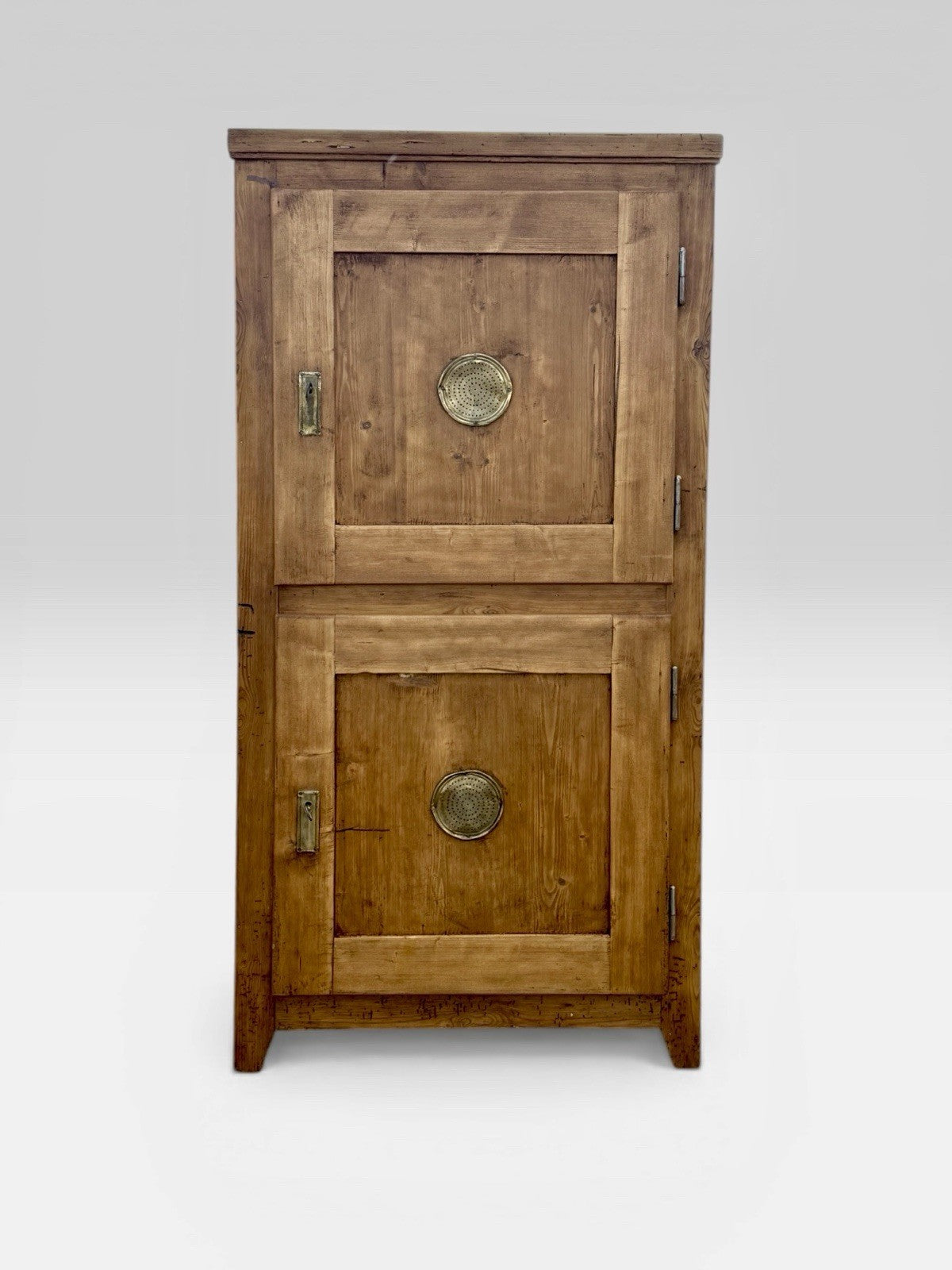 Antique Pine Larder Cupboard Kitchen Pantry Cabinet Rustic Storage 