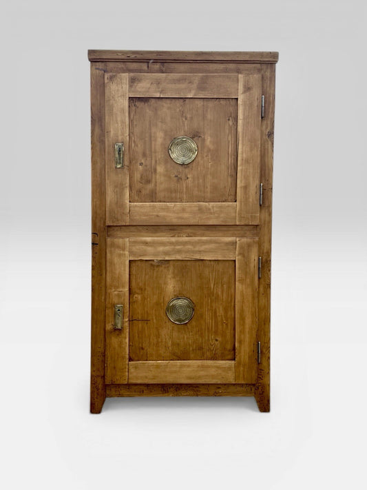 Antique Pine Larder Cupboard Kitchen Pantry Cabinet Rustic Storage 