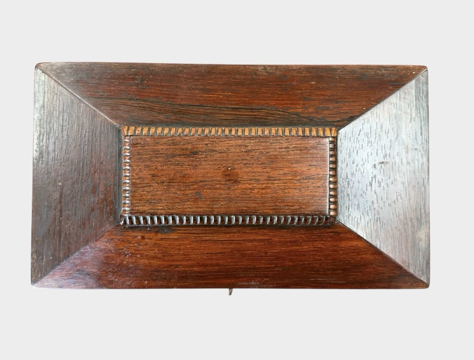 Antique Oak Tea Caddy 2 Compartment Vintage Collectors Storage Box