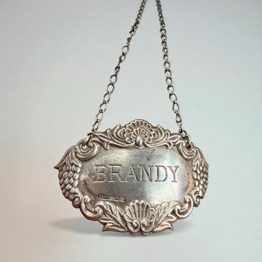 Silver Brandy Decanter Label