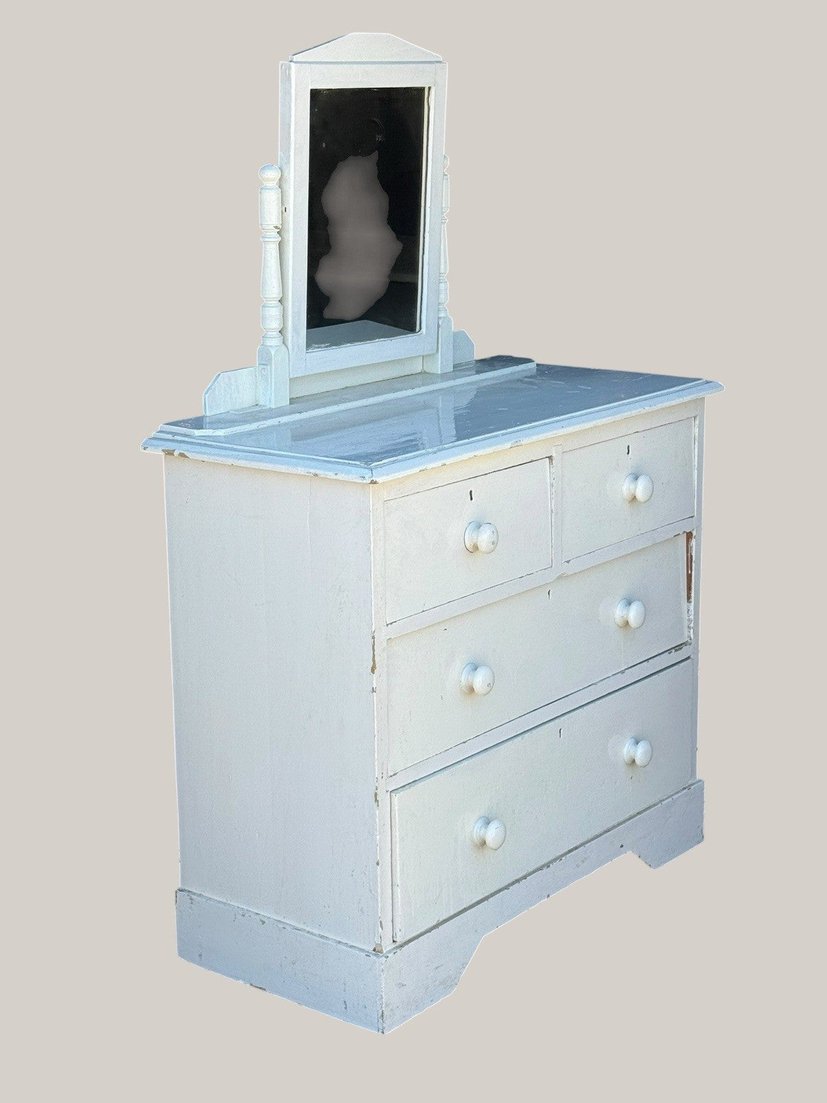 Antique Victorian Pine Painted Dressing Table Rustic Vintage Furniture