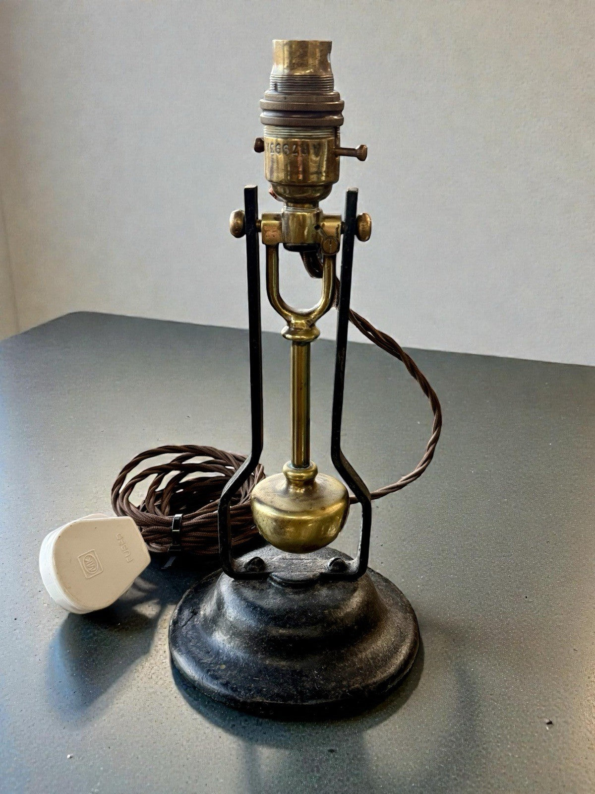 Maritime Solid Brass Gimbal Table Lamp Nautical Vintage Industrial