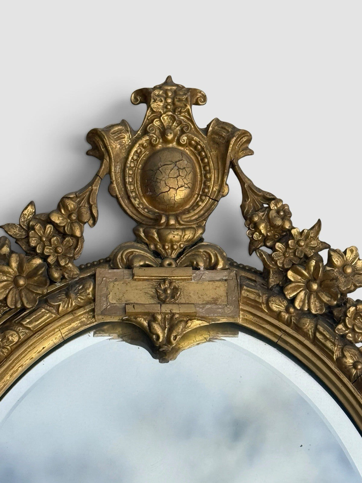 Antique Victorian Gilt Gesso Mirror 19th Century Ornate Decorative Circa 1880