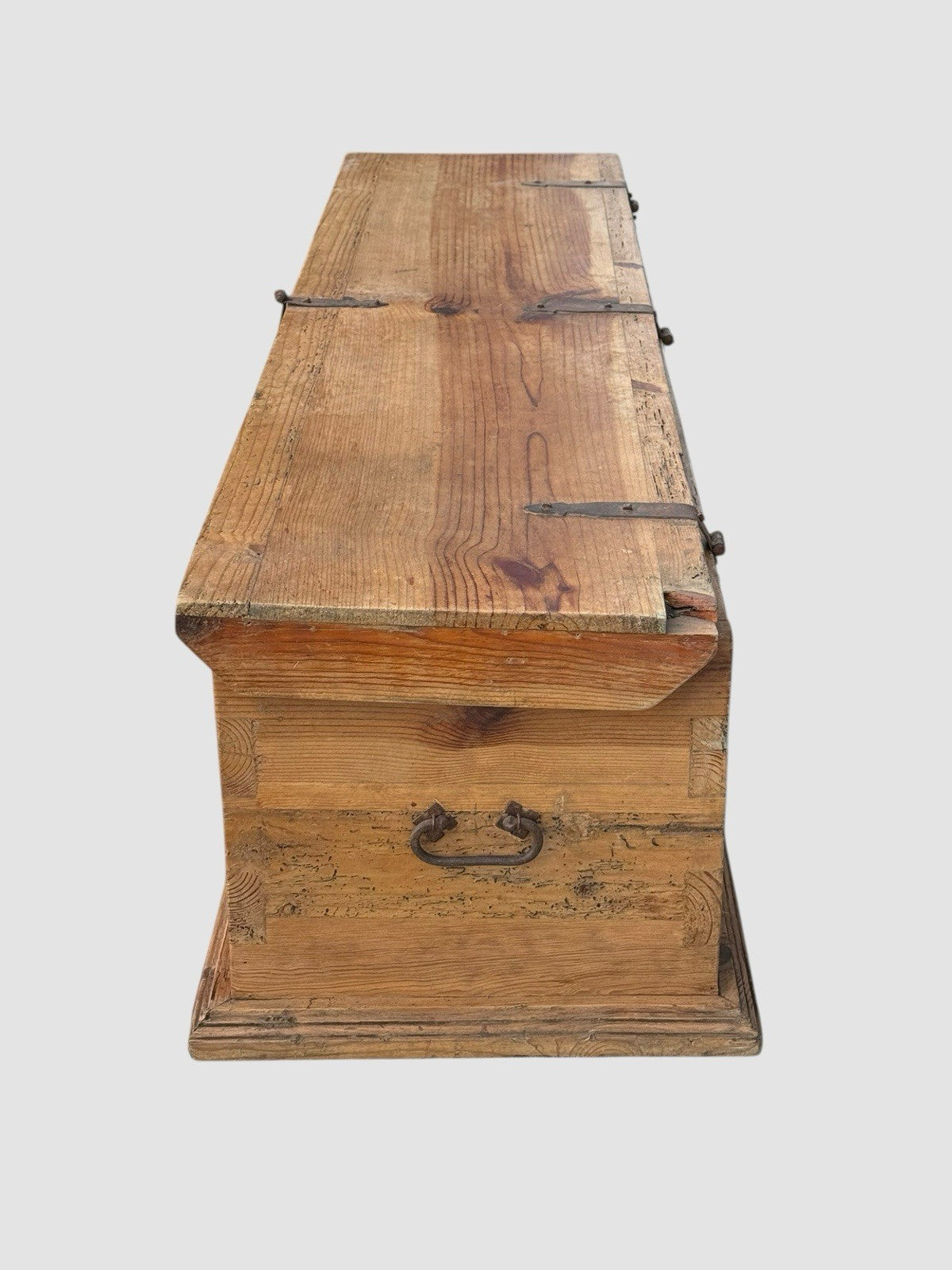 Antique Pine Large Chest Storage Trunk Rustic Blanket Box Coffee Table UK