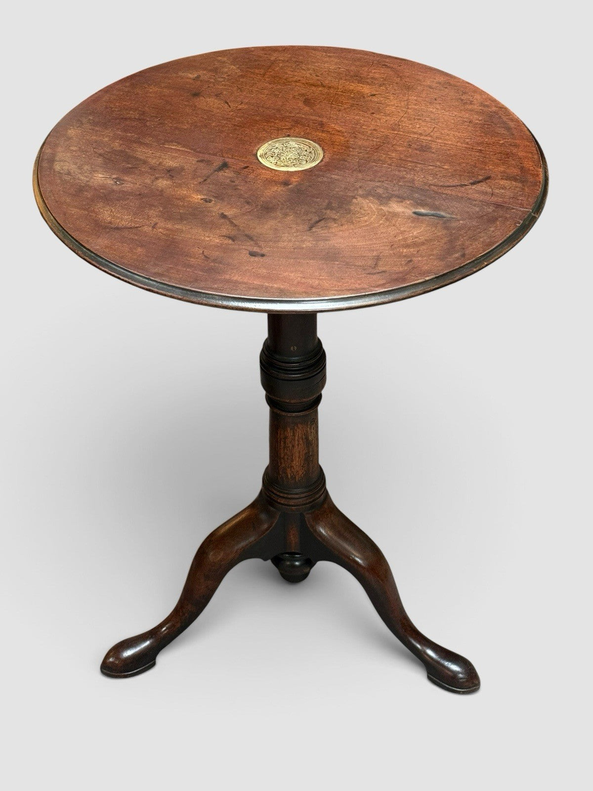 Antique Georgian Style Mahogany Tripod Side Table Wine Table