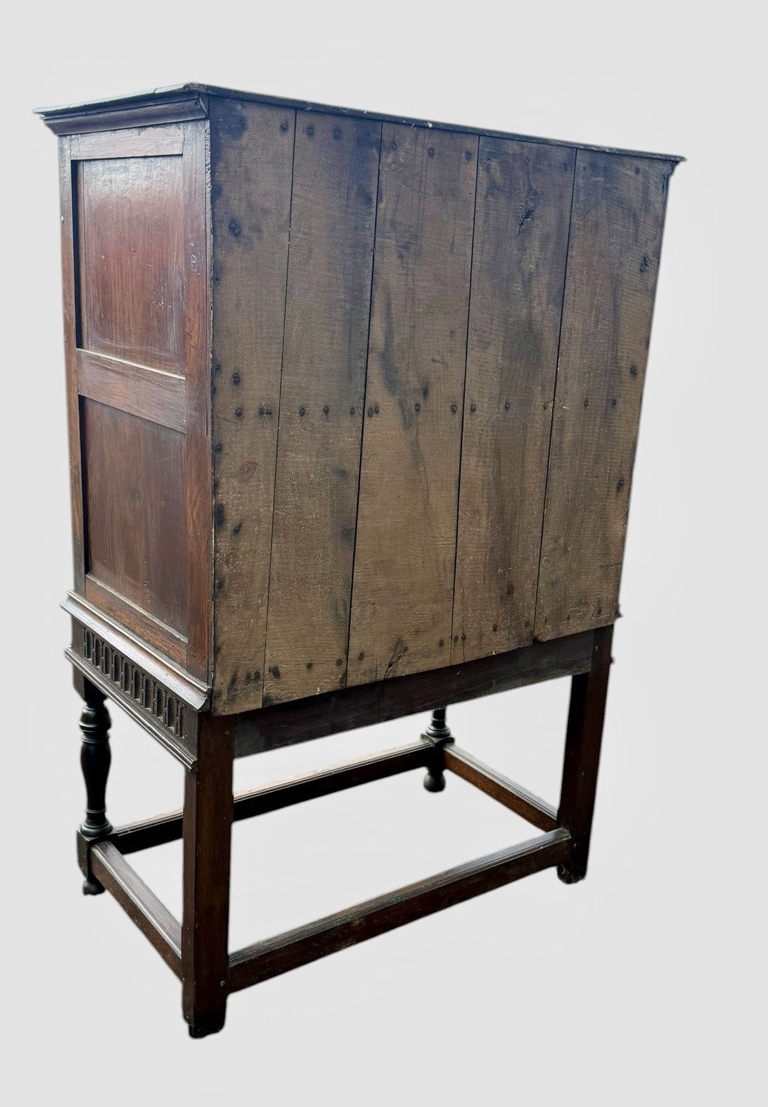 18th Century Antique Oak Chest on Stand Georgian Cabinet Drawer Storage Cupboard