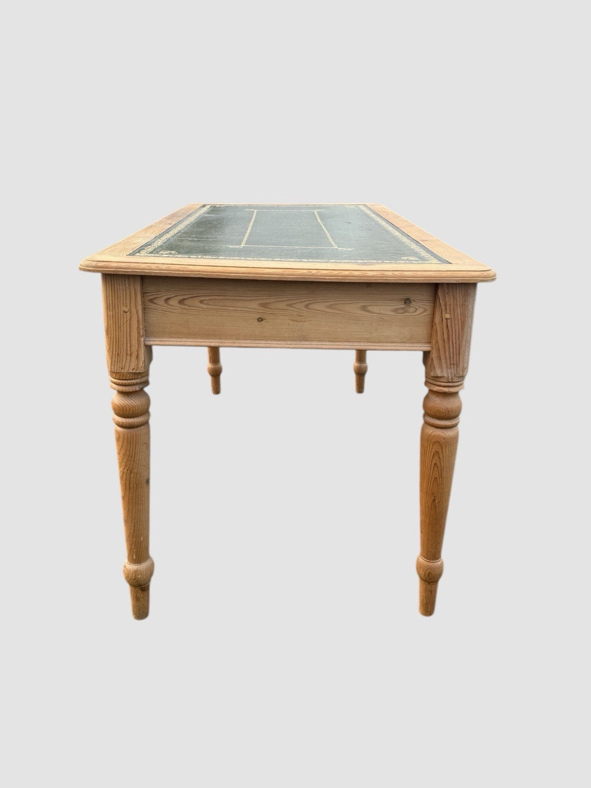 Vintage Pine Writing Desk with Leather Top Insert