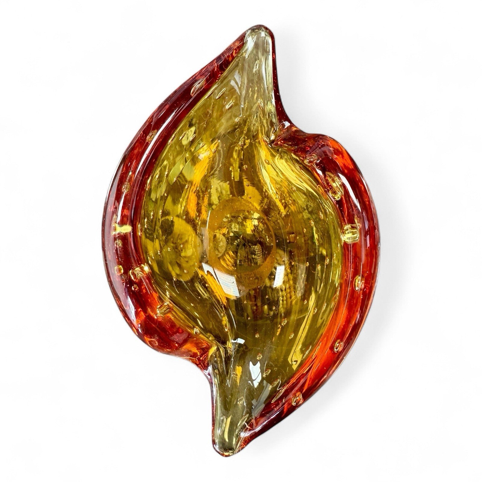 Whitefriars Amber Glass Trinket Dish