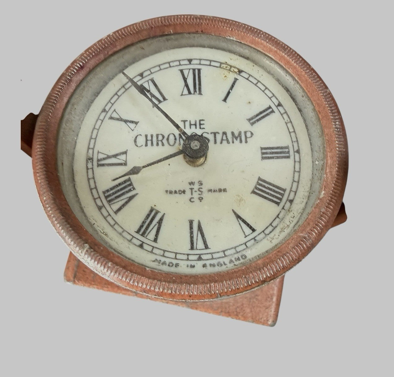 Pair Vintage Chronostamp Clocks Warwick Time Stamp Co Industrial