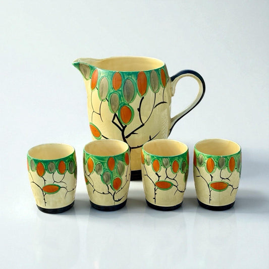 Myott Lemonade Jug And Tumblers  H9372