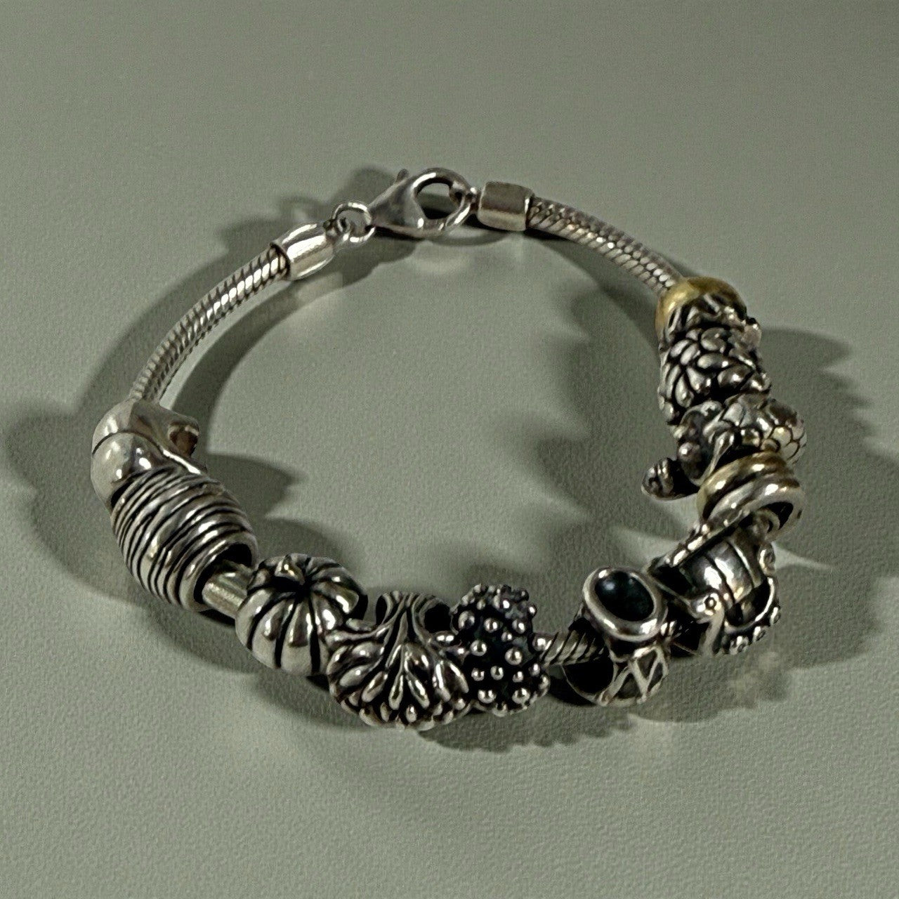 Silver 925 Charm Bracelet with 12 Charms Vintage Jewellery Sterling Gift