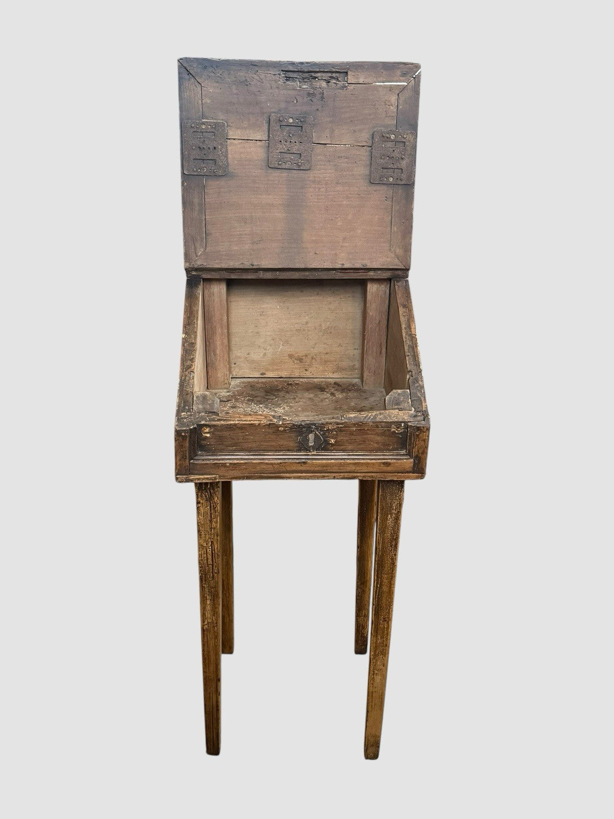Antique Scratch Built Bible Box Wooden Folk Art Primitive Storage Chest