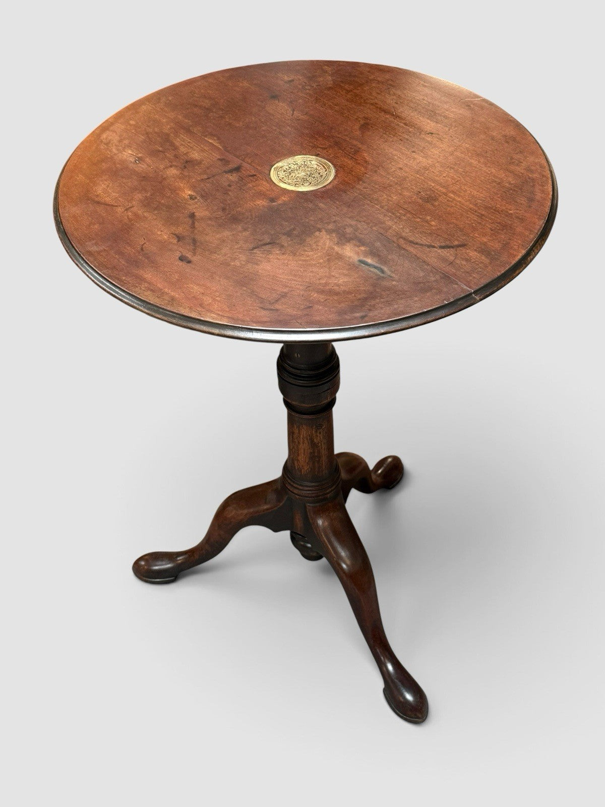 Antique Georgian Style Mahogany Tripod Side Table Wine Table