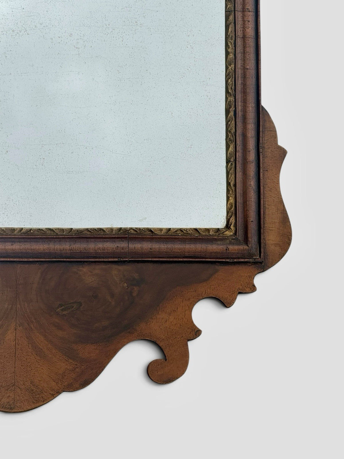 Antique Georgian George III Walnut Wall Mirror Original Glass c1790 75x43cm