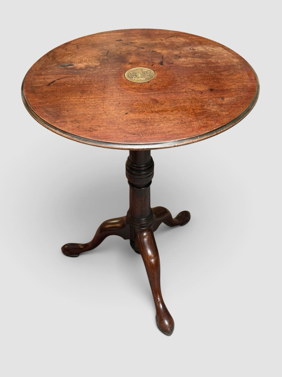 Antique Georgian Style Mahogany Tripod Side Table Wine Table