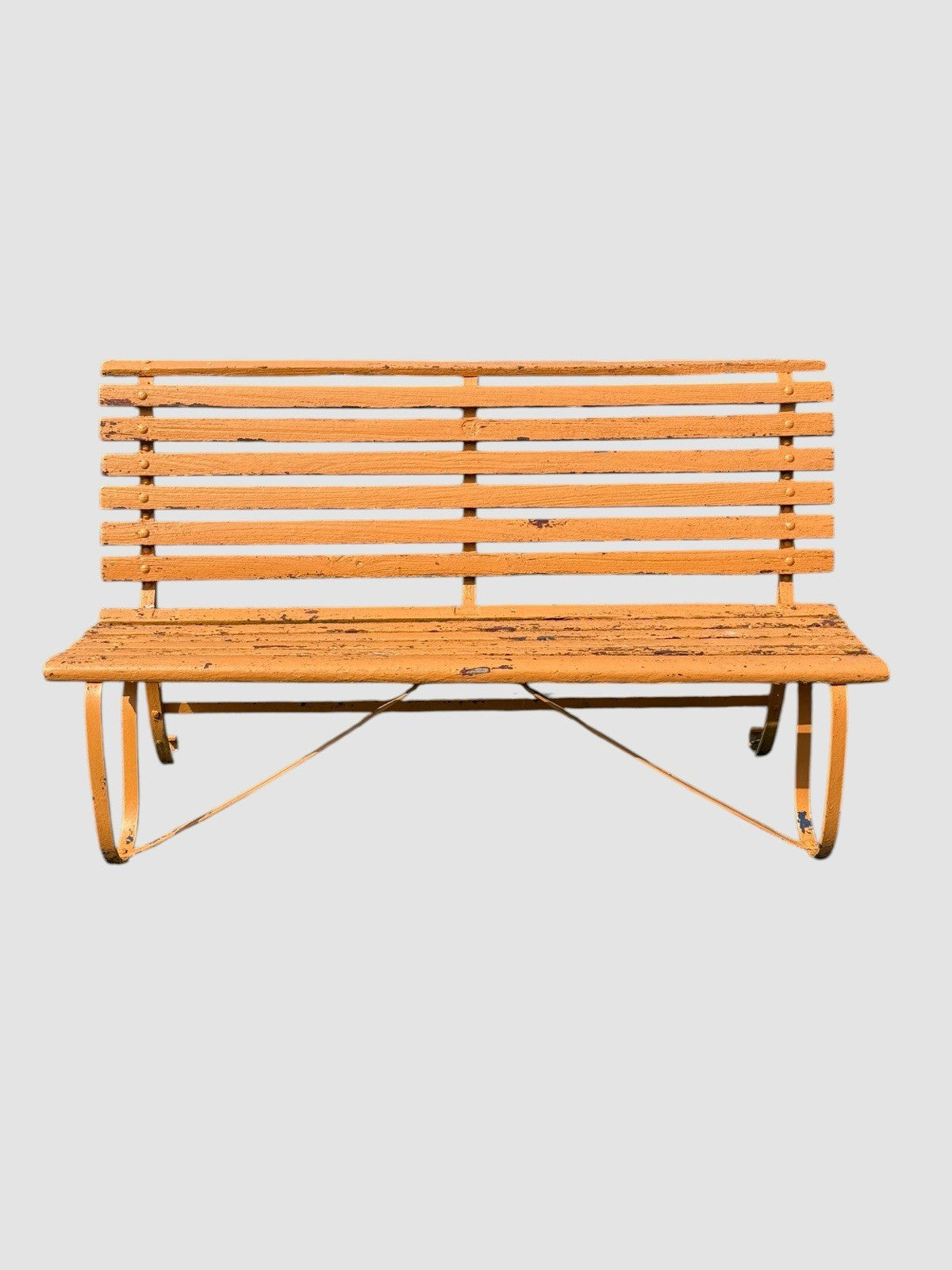 Antique Victorian Garden Bench Cast Iron Wood Outdoor Seat Patio Park Bench