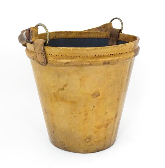 Antique Leather Lined Fire Bucket 