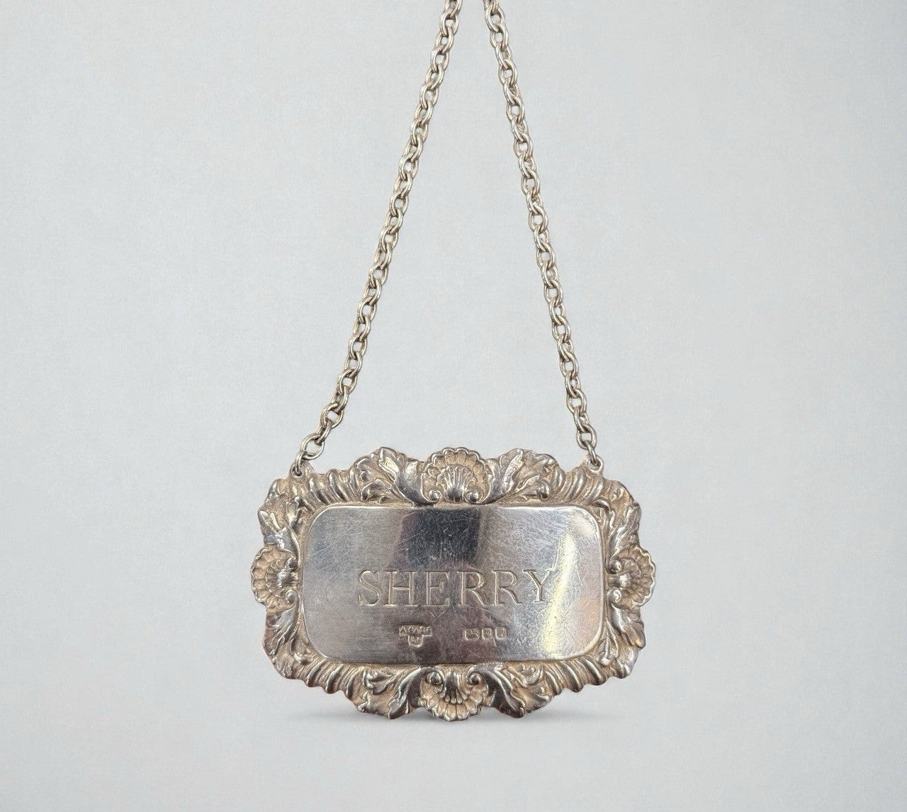 Silver Sherry Decanter Label