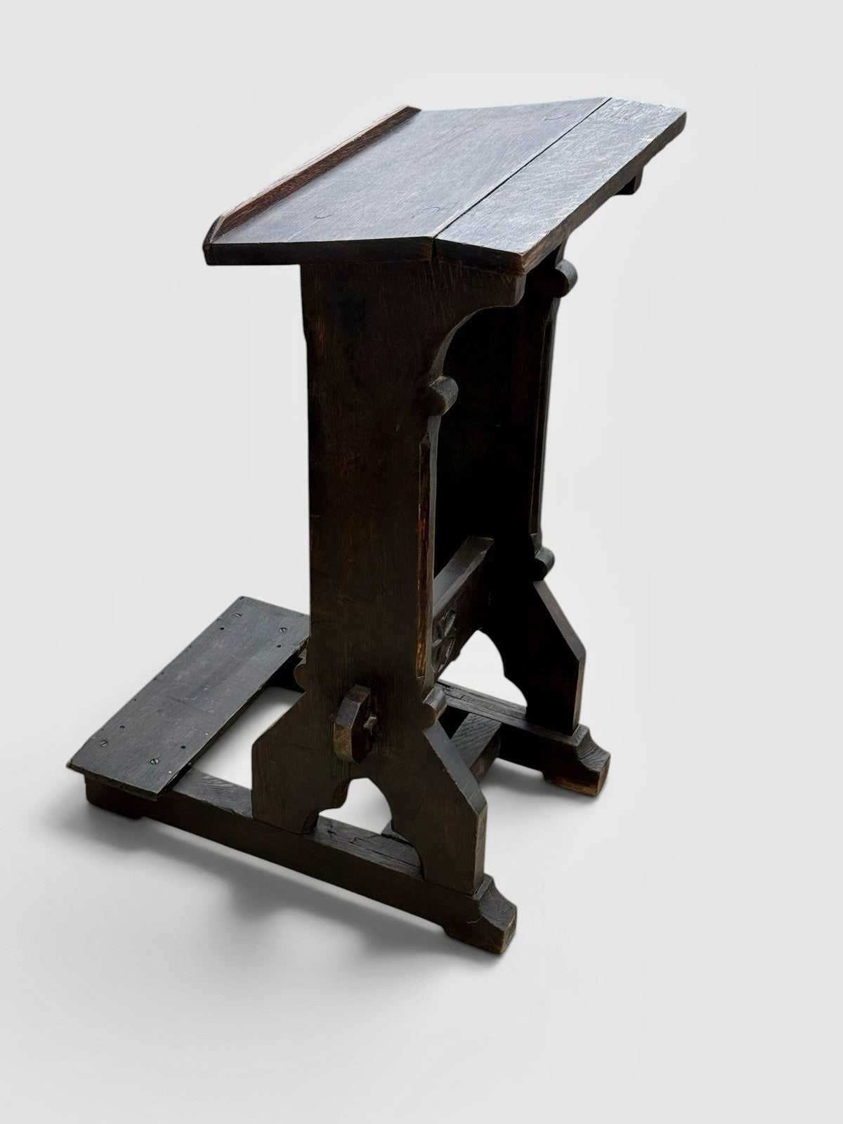 Antique Oak Prayer Desk Kneeler Ecclesiastical Religious Furniture