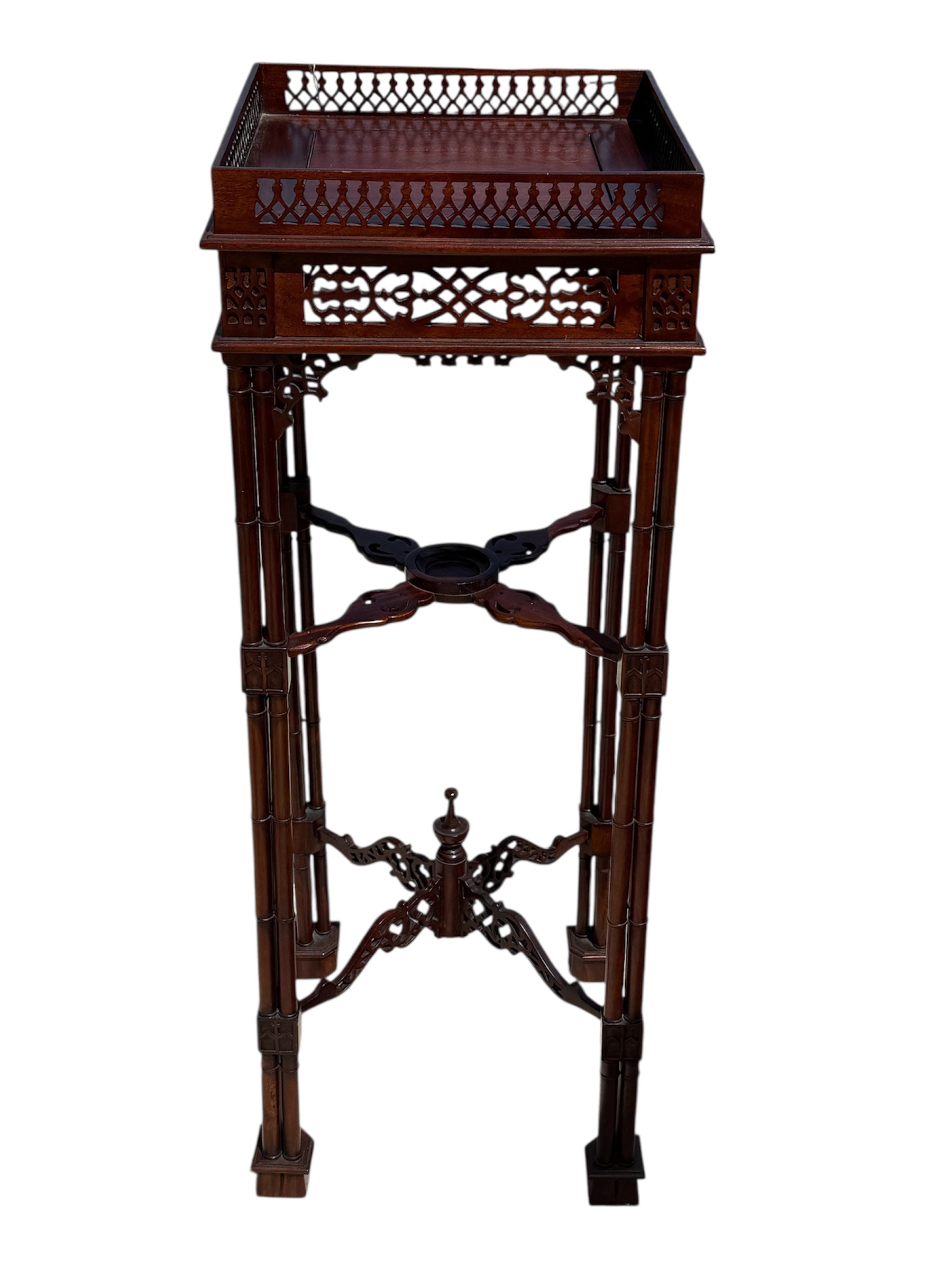 Vintage Chinese Chippendale Revival style jardiniere - Cow Shed Collective 