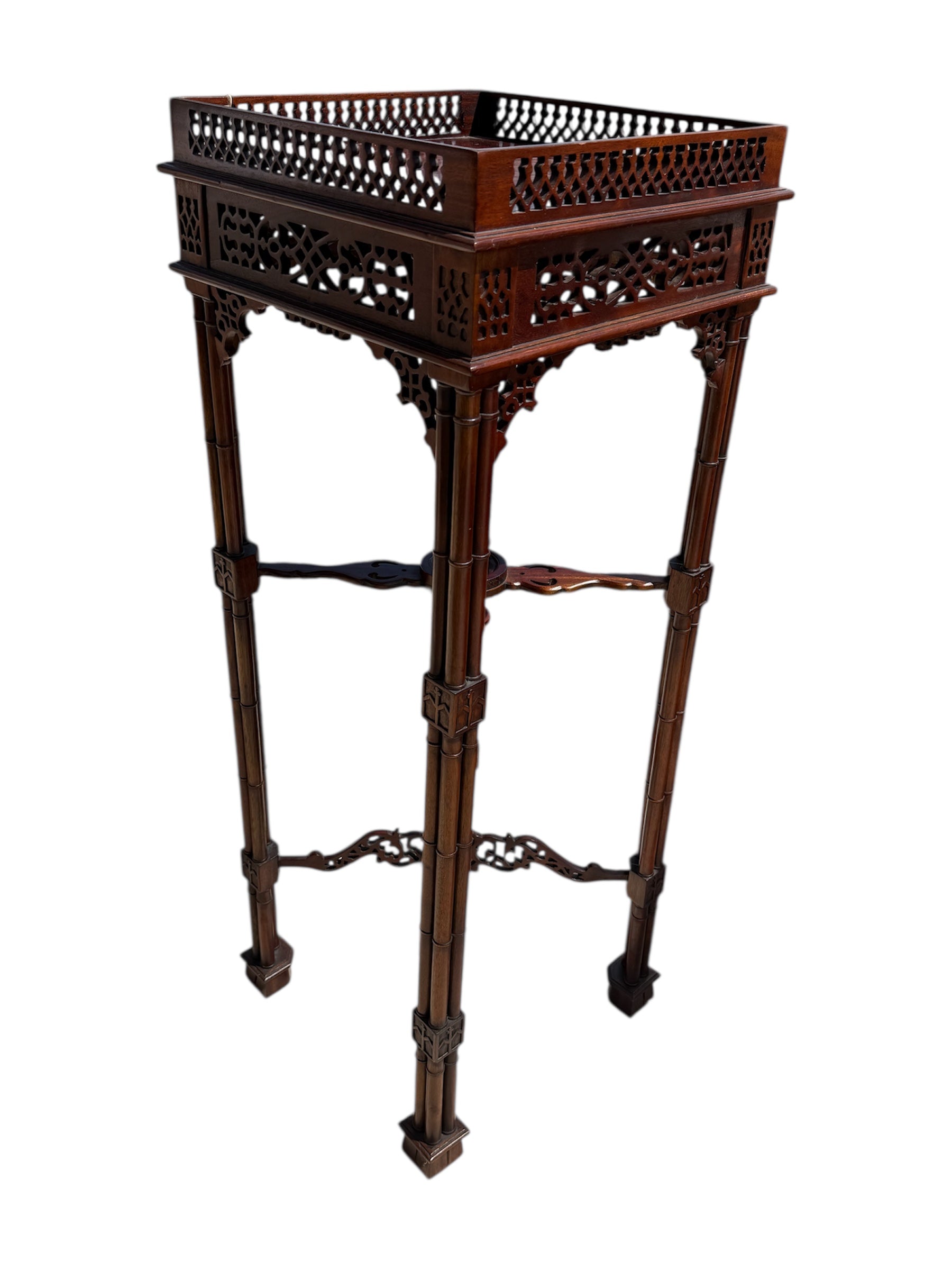 Vintage Chinese Chippendale Revival style jardiniere - Cow Shed Collective 