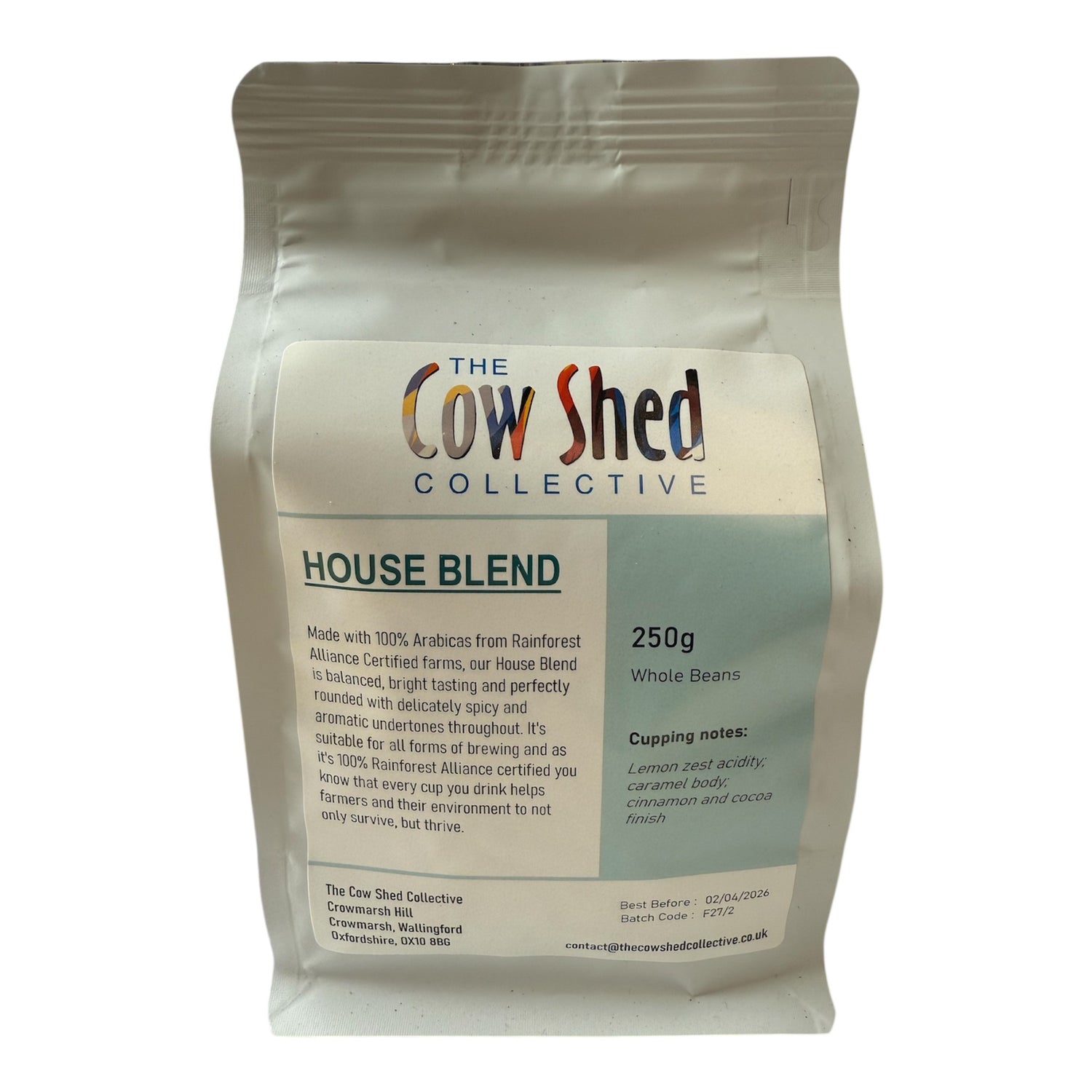 The Cow Shed House Blend Whole Bean Coffee - Cow Shed Collective 